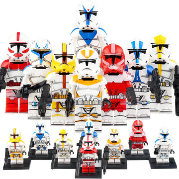 Elite Clone Troopers Commander Bly Rex Fox Appo Star Wars The Clone Wars Custom  Brick Compatible Minifigure Toy