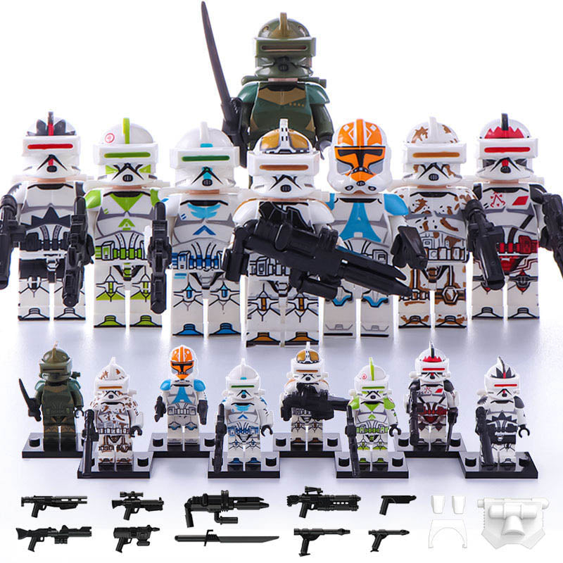 Star Wars 332nd Company Desert Soldier Medic 3291st Forest Battalion 698th Strike Battalion 798th Legion Jet Trooper Brick Compatible Minifigure Toy