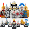 Spartan Warrior Roman Soldier Teutonic Hospitaller Templar Crusader Knights Medieval Castle Custom Brick Compatible Minifigure Toy