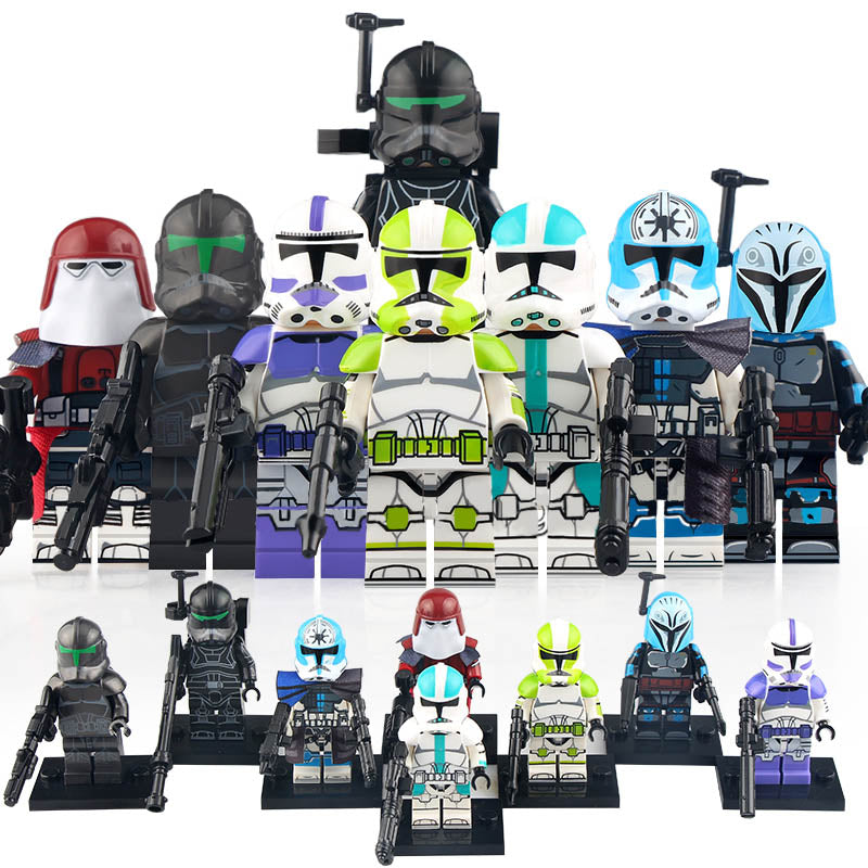 Star Wars Jesse Grey Howzer Crosshair Bo-Katan Kryse 187th Legion Trooper Galactic Marine Elite Squad Trooper Brick Compatible Minifigure Toy