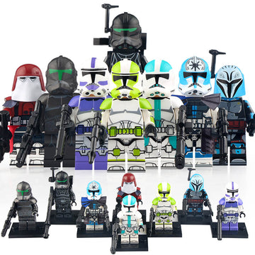 Star Wars Jesse Grey Howzer Crosshair Bo-Katan Kryse 187th Legion Trooper Galactic Marine Elite Squad Trooper Brick Compatible Minifigure Toy