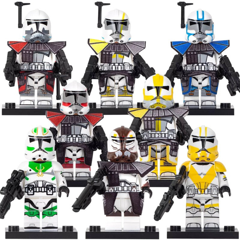 Star Wars The Clone Wars ARC Commander Colt Blitz Havoc Hammer Horn 327th Star Corps Wolffe Custom Brick Compatible Minifigure Toy