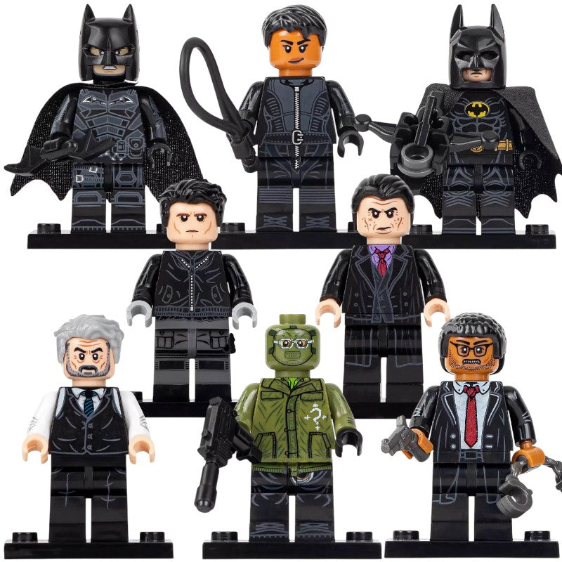 Bruce Wayne Alfred Pennyworth Selina Kyle Penguin Riddler Lt. James Gordon The Batman (2021) Custom Brick Based Minifigure Toy