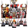 Medieval Castle Knights Templar Teutonic Hospitaller Empire Golden Warriors Custom Brick Compatible Minifigure Toy
