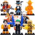 Anime One Piece Monkey D. Luffy Portgas D. Ace Sabo Edward Newgate Trafalgar Law Roronoa Zoro Sengoku Custom Brick Based Minifigure Toy