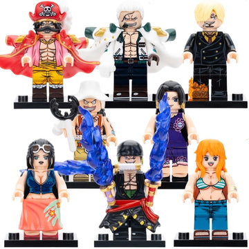 Gol D. Roger Sanji Smoker Usopp Boa Hancock Roronoa Zoro Nico Robin Nami Anime One Piece Custom Brick Compatible Minifigure Toy