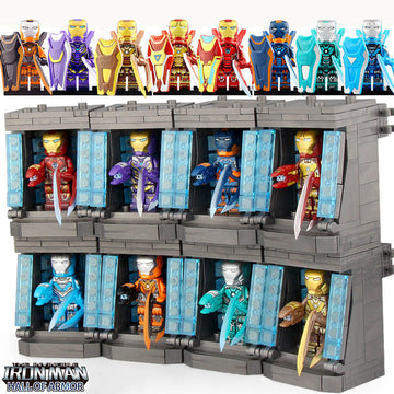 Iron Man Hall of Armor MCU Superheroes Custom Brick Compatible Minifigure Toy