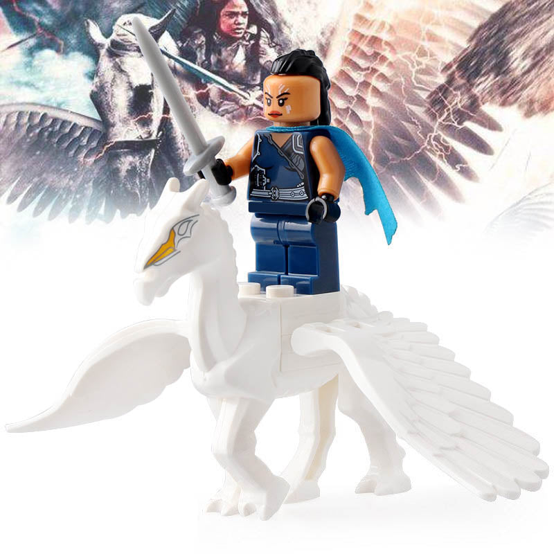 Valkyrie with Pegasus Horse MCU Thor Ragnarok (2017) Custom Brick Compatible Minifigure Toy