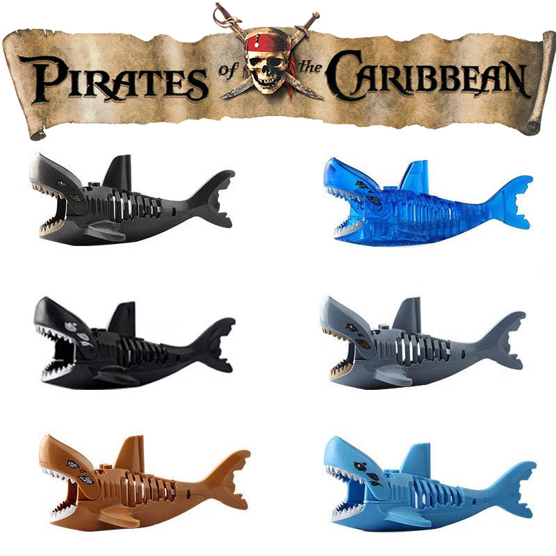 Pirates of the Caribbean Ghost Zombie Shark Custom Brick Compatible Minifigure Toy