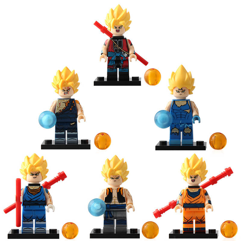 Gotenks Vegeta Xeno Goku Vegito Dragon Ball Z Custom Brick Compatible Minifigure Toy