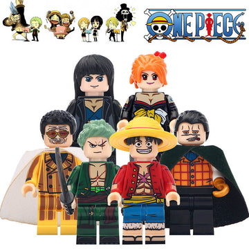 Borsalino Nami Nico Robin Crocodile Roronoa Zoro Monkey D. Luffy Anime One Piece Custom Brick Compatible Minifigure Toy