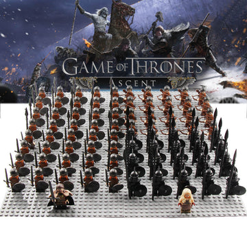 Game of Thrones House Stark Bannerman Soldier Army of the North Custom Brick Compatible Minifigure Set 21Pcs